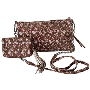 HOBO Darcy Luxe Crossbody in Ditzy Floral With Matching Wallet Set